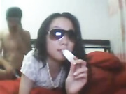 口交前先吃雪糕润润喉咙