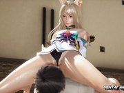 阿狸在公共场合散步