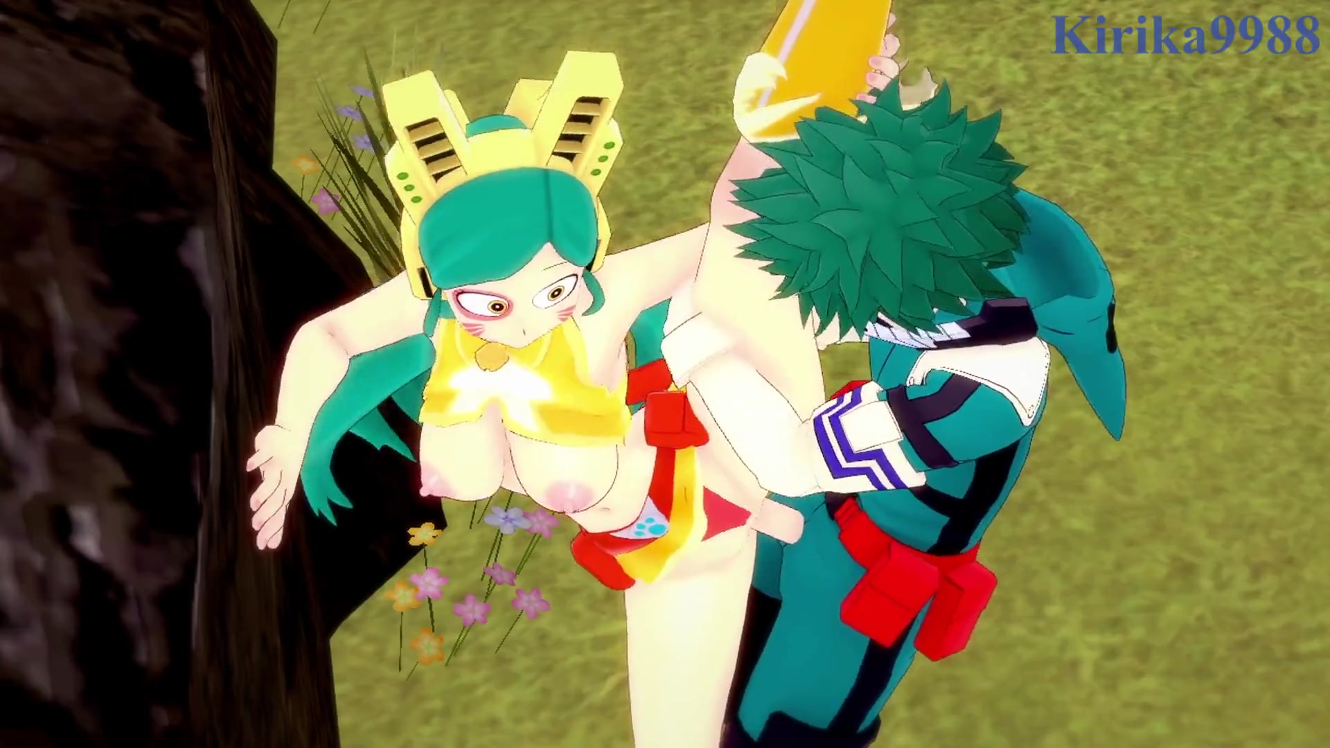 Tomoko Shiretoko (Ragdoll) and Izuku Midoriya have intense sex outdoors. - My Hero Ac