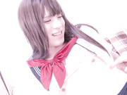 [HSM-056] 18歳新人！156cmミニマム美少女なのに17cm極太巨根がついてるオトコの娘月野るるAVデビュー！！ - 3of5