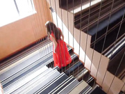 小君红色蕾丝长裙高清奉献1