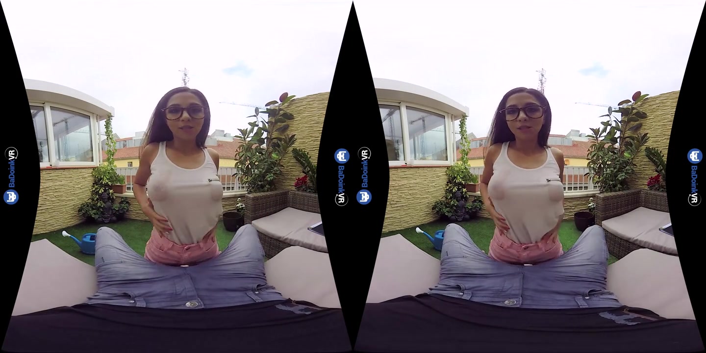 BaDoink VR College Step Sister Fucked Outside POV