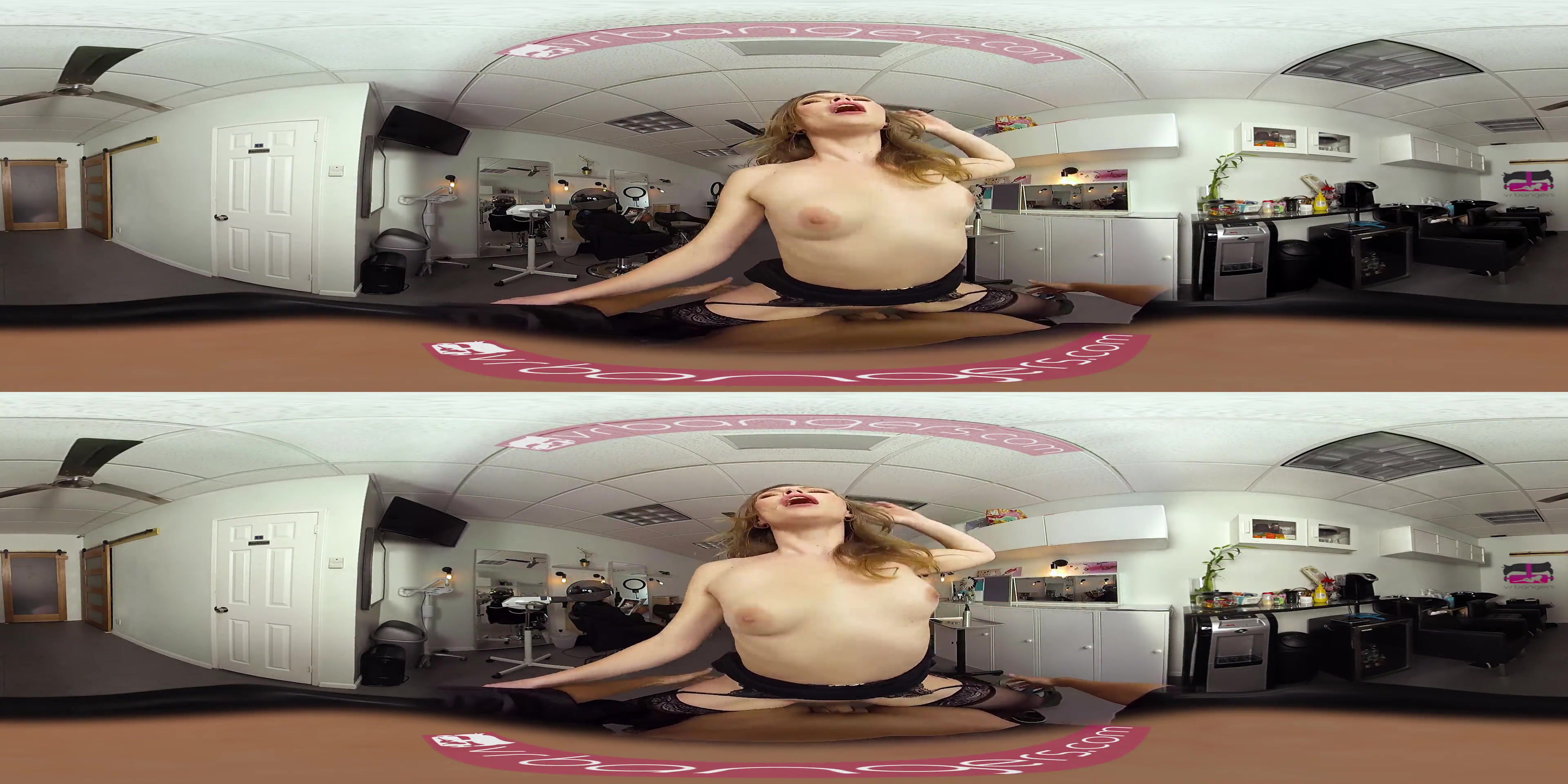 Hot Hairdresser Ella Fucked Hard and Facial VR